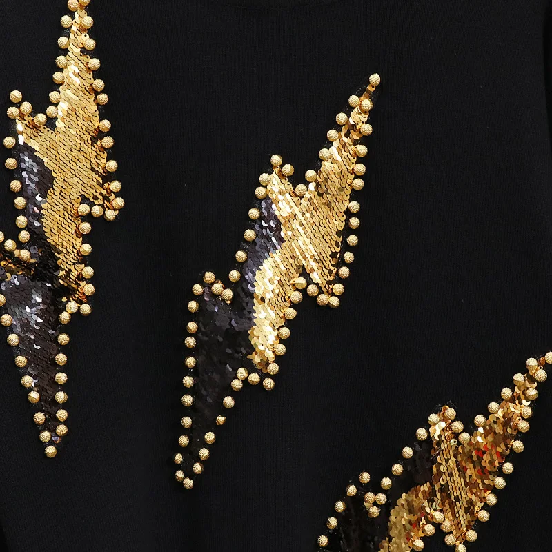 Для женщин ручной работы блестками бисер узор вязаный свитер + брюки 2 шт. костюмы