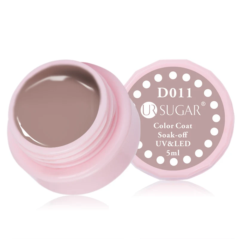 Nude D011 Ur Sugar 5 мл голографический Блестящий Гель-лак для ногтей розовый Цвет Гель-лак лазерные блестки замочить от УФ-Гель-лак для ногтей DIY - Цвет: Nude D011