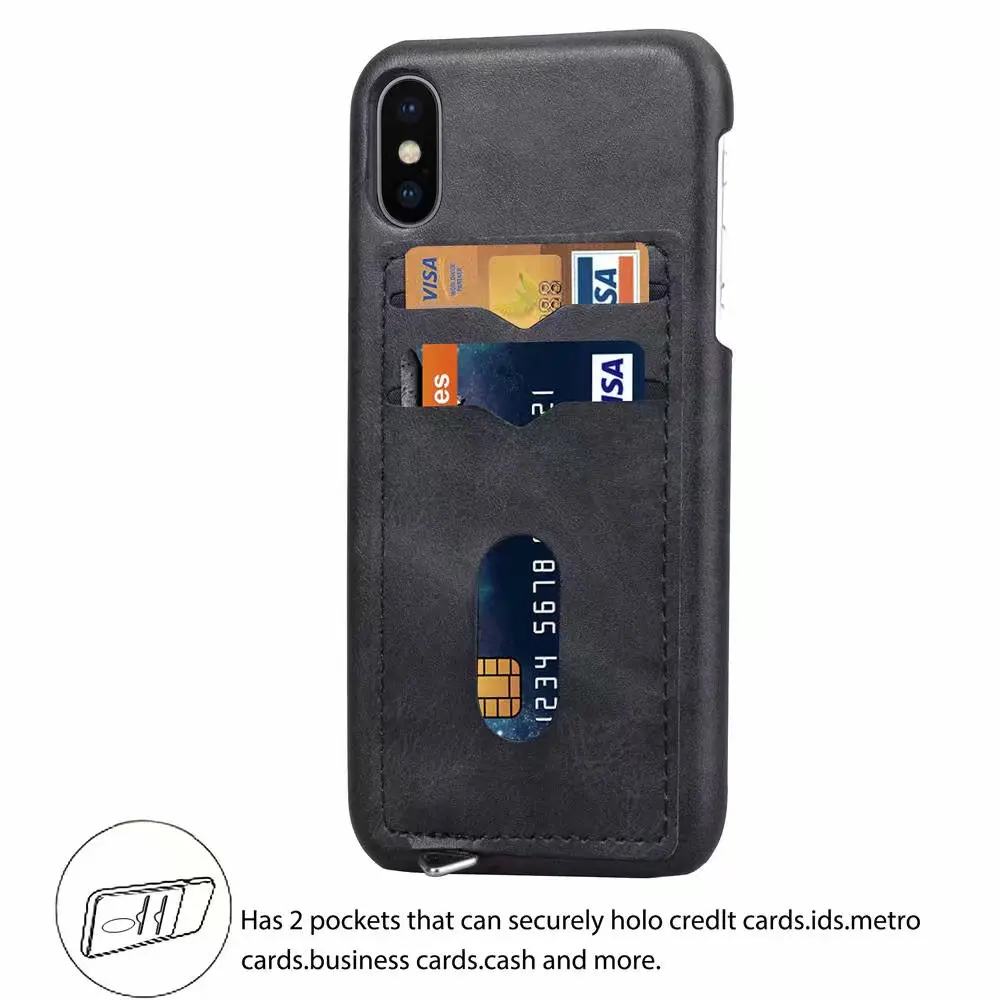 FLYKYLIN Case For iphone XS Max Phone Cases Apple X XR 6S 6 7 8 Plus Back Cover Retro Credit Card Coque Leather Capa |
