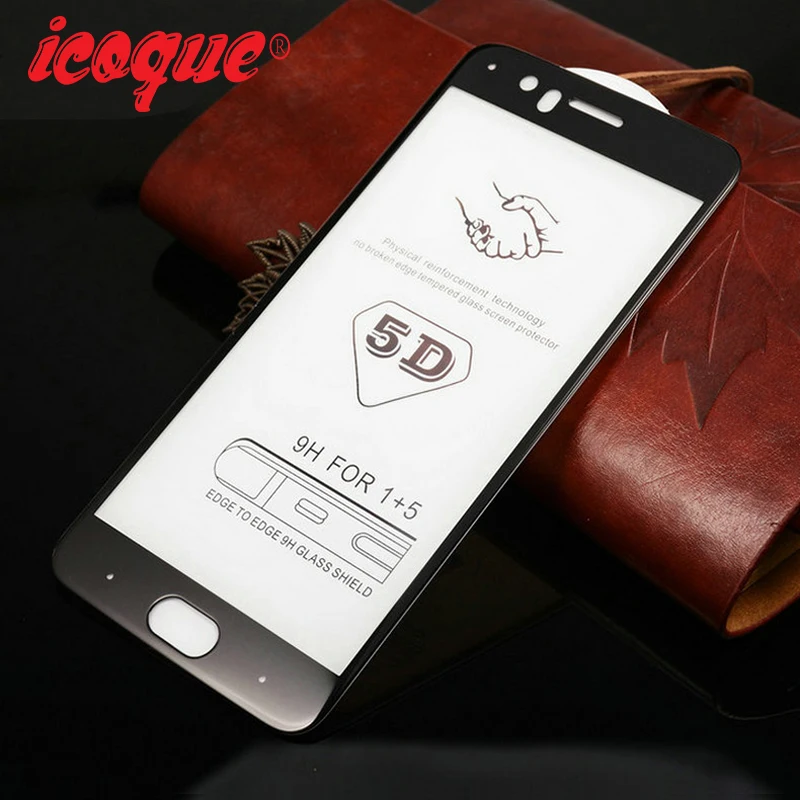 Icoque 5D полное покрытие закаленное стекло для Oneplus 5 изогнутый край 1 + OnePlus5 Защитное