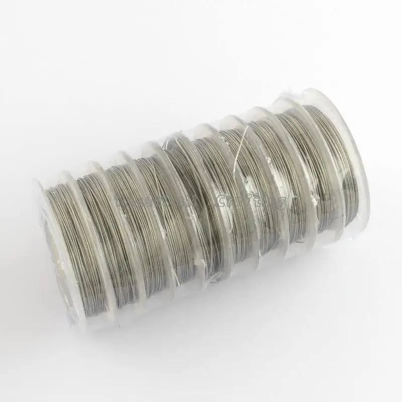 

Проволока для бисероплетения «хвост тигра» из нержавеющей стали, цвет из нержавеющей стали, 0,45 мм, около 10 м/рулон