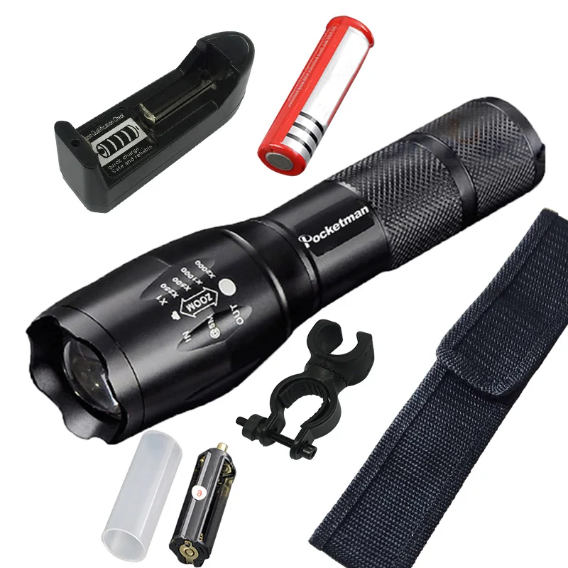 Package F 6000 люмен CREE XM-L T6 L2 светодиодный вспышка светильник Перезаряжаемые Масштабируемые Linternas фонарь светильник 1*18650 или 3* Лампа AAA ручной светильник z50 - Испускаемый цвет: Package F