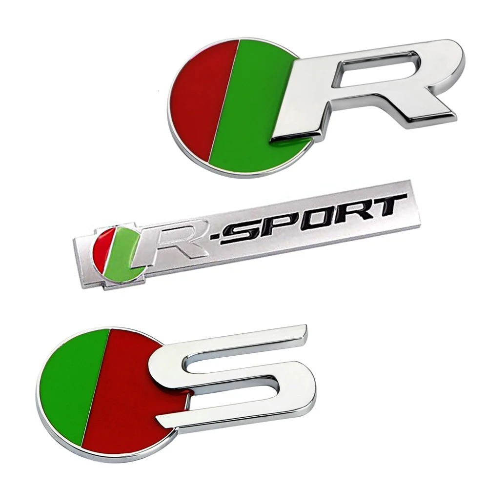 3D металлический значок автомобиля туловища R S в виде буквы спортивный логотип