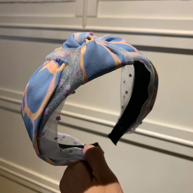 Корейский Бутик Hairband черный, белый цвет пряжи повязка на голову для ребенка Для женщин девочек волос руководитель группы аксессуары женские обручи для волос для лета