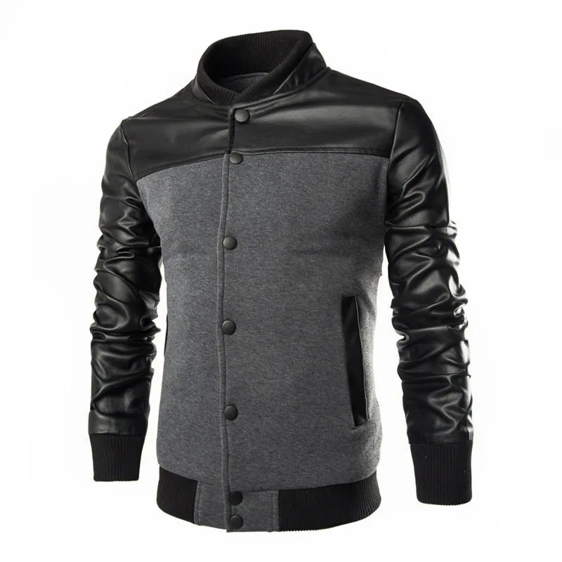 

Jackets Men The New Jacket In Autumn and Winter Jaquetas Masculina Buffalo Men Clothes 2018 Leather Patchwork Leather Jacket