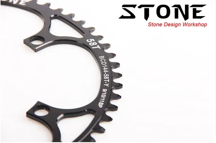 Камень 144 BCD цепное кольцо трек велосипед fixie фиксированная передача узкий n широкий 44 46 48 50 52 54 55 56 58T 60T цепь круглая 144bcd