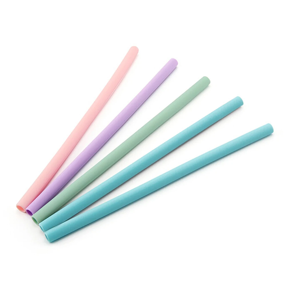 Portable Juice Beverage Reusable Travel Straight Silicone Drinking Straw Pipe Party Supplies Barware Accessories High Quality | Дом и сад