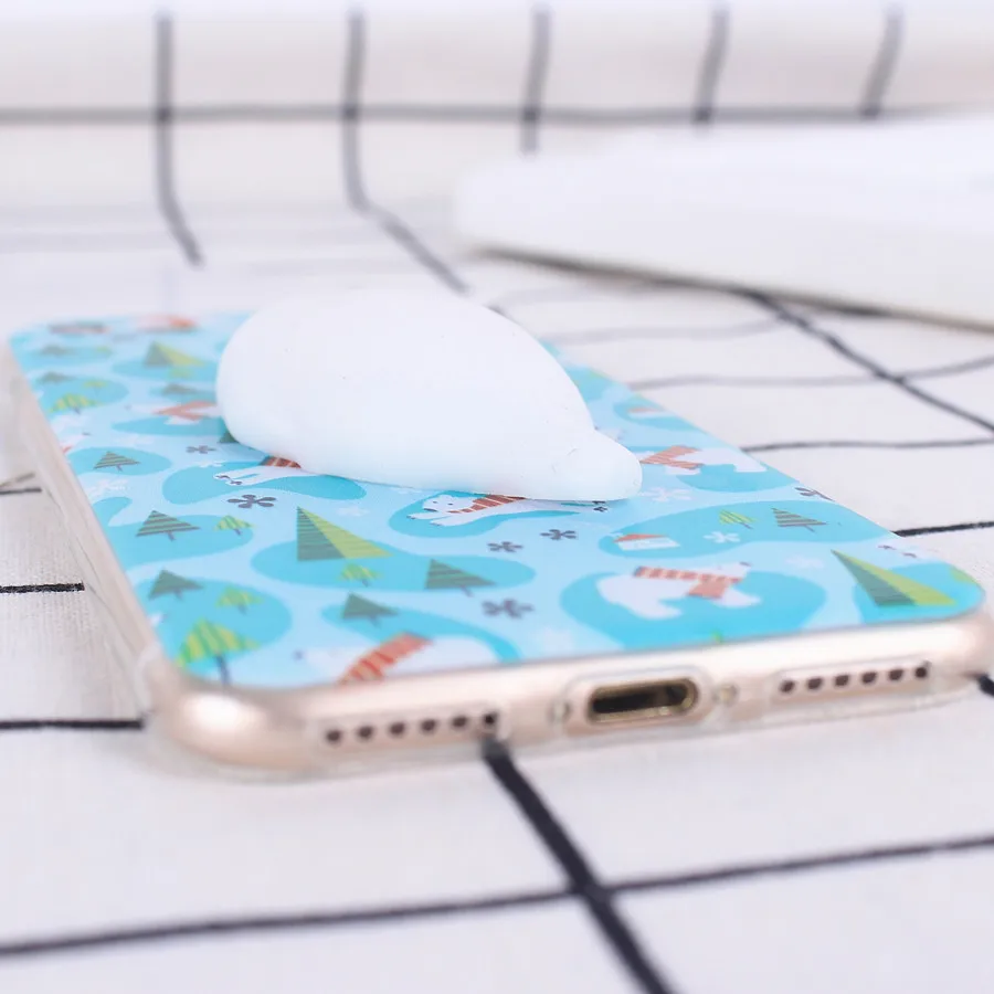 Phone Case For iphone 7 6S 6 Plus 5 5S Lovely 3D Cartoon Animal Panda Toys Squishy Squeeze Fashion Silicon Soft Cover |