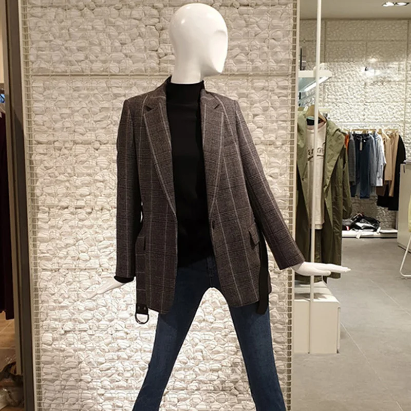 Женский Длинный блейзер новинка 2019 винтажные приталенные женские блейзеры и