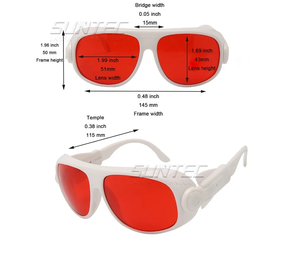 Suntec Laser Safety Goggle 355nm 532nm 1064nm Eye Protection Protective Glasses O.D 6+ For Fiber Green UV | Инструменты