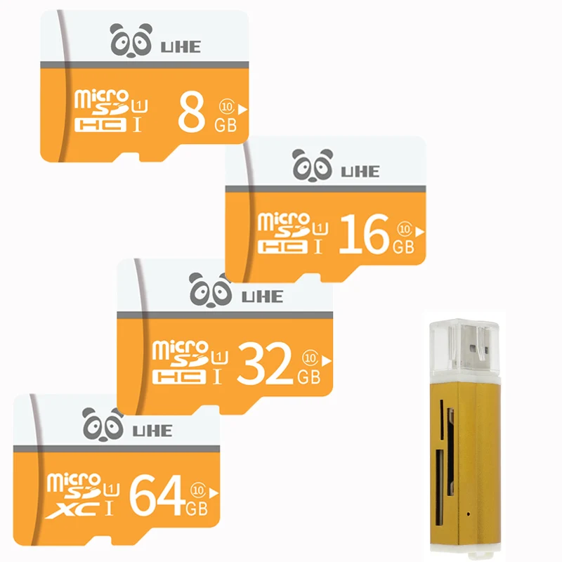 Карта памяти Micro SD 32 ГБ 64 16 8 4 Гб флеш-накопитель microsd tf карта с картридером