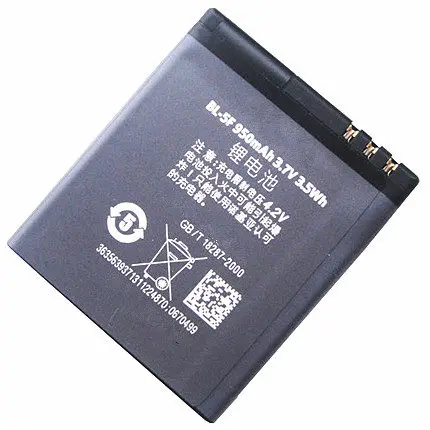 Оригинальный BL 5F 950 мА/ч литий ионный аккумулятор Батарея для Nokia N72 N78 N95 N93i E65 6210 6260