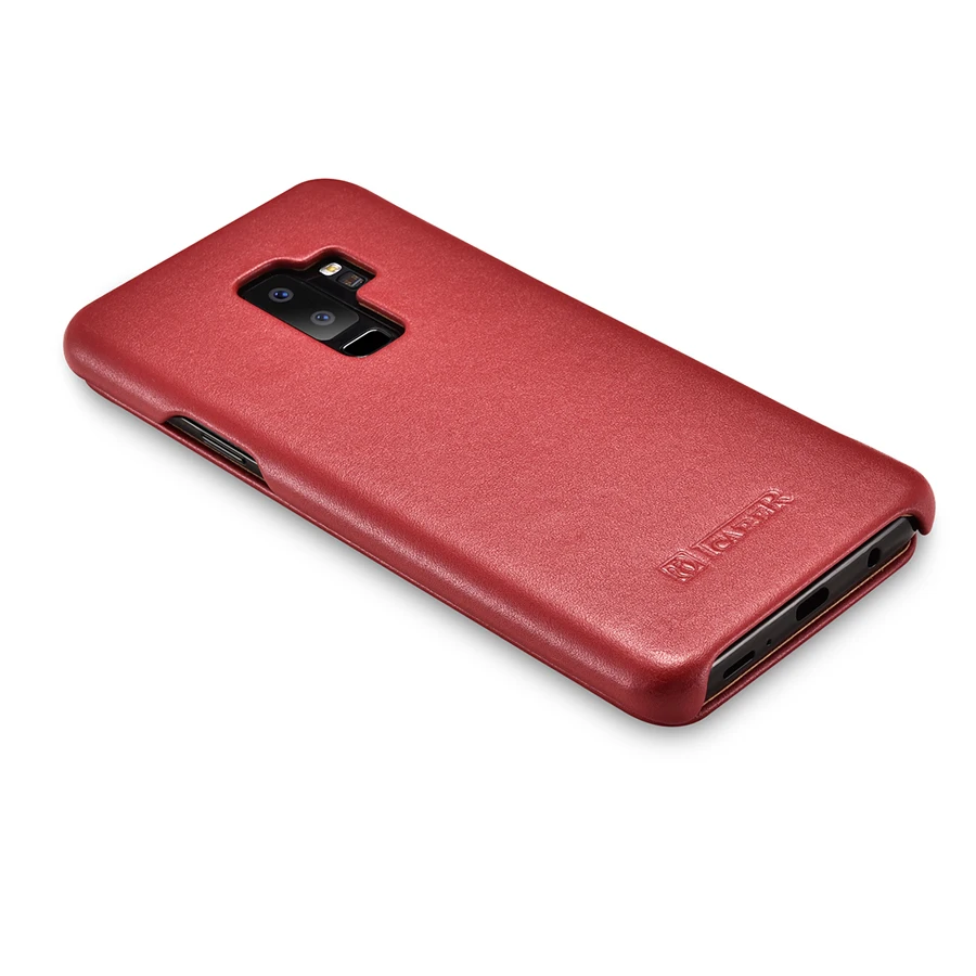 Новый для samsung S9 плюс S9Plus Роскошные Жесткий ПК + натуральная кожа флип полный