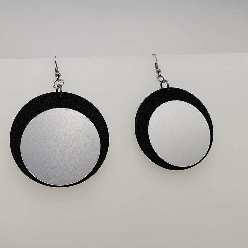 Серьги-подвески женские ручной работы натуральные геометрические ювелирные