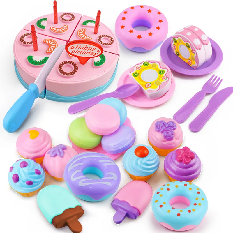 23PCS 12-31 шт., нарезные фрукты, овощи, еда, ролевые игры, дом, игрушка, детская кухня, Kawaii, развивающие игрушки, подарок для девочек, детей - Цвет: 23PCS