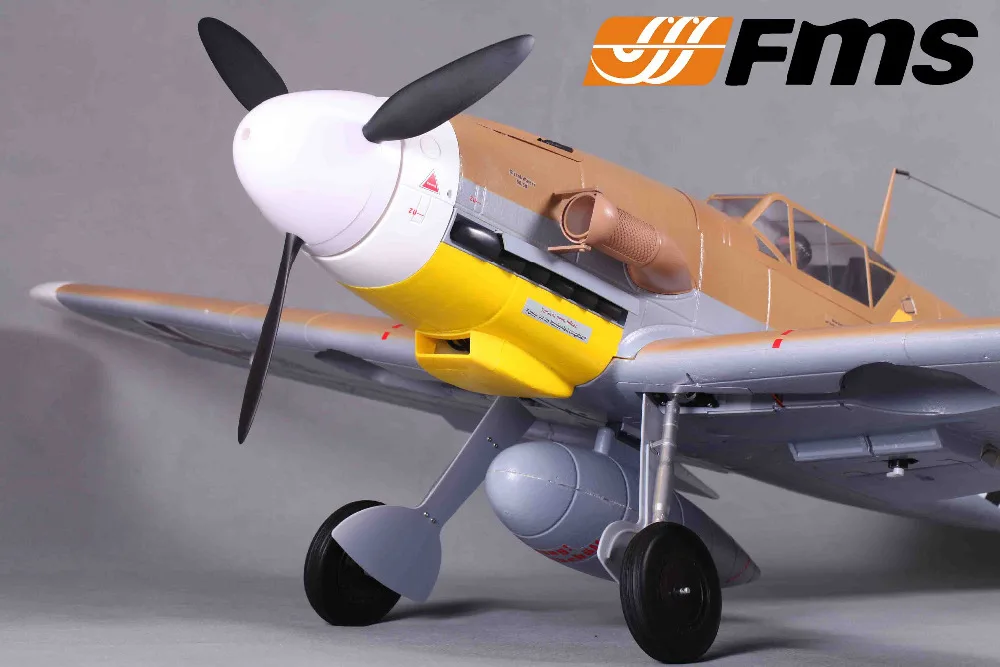 FMS 1400 мм/1 4 м Gaint Warbird Messerschmitt Bf 109 коричневый новая версия PNP большие масштаб