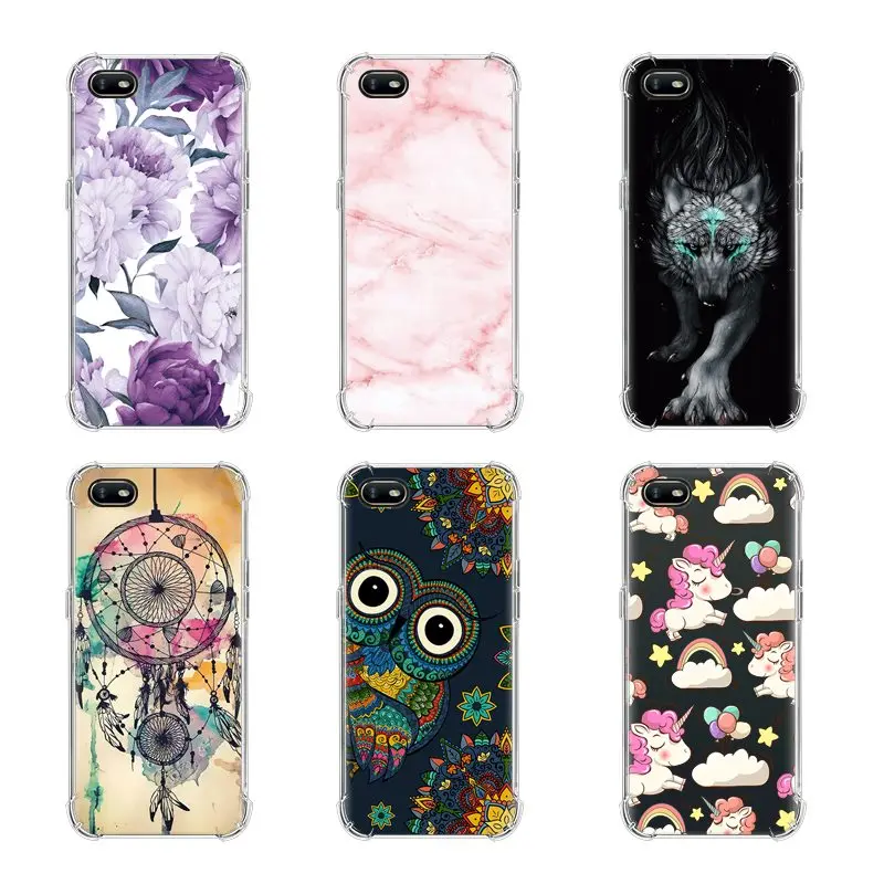 Stylish Painted Phone Case For OPPO A1K 6.1-inch Colorful Pattern TPU Silicone Back Cover Cute Cartoon Design Soft |