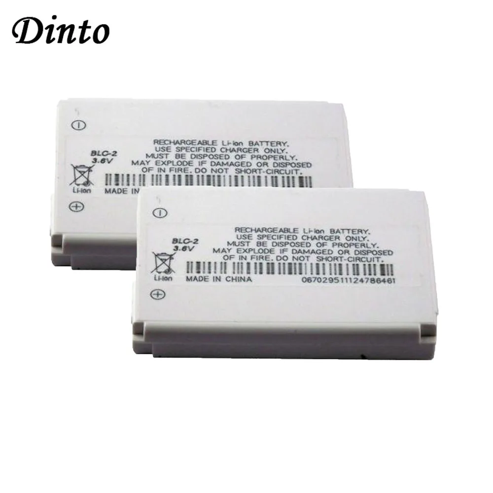 Dinto из 2 предметов BLC BLC2 Перезаряжаемые телефон Батарея для Nokia 3310 3330 3315 3350 3510 6650 6800