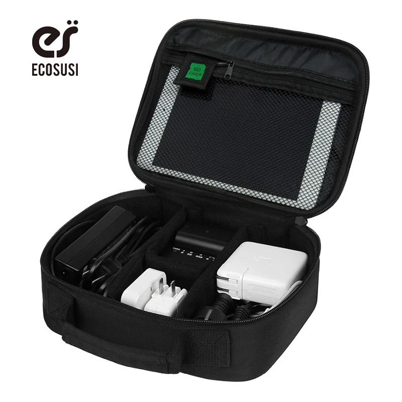 ECOSUSI водостойкий нейлоновый Ноутбук power Bank сумка для наушников Chager Data коробочка