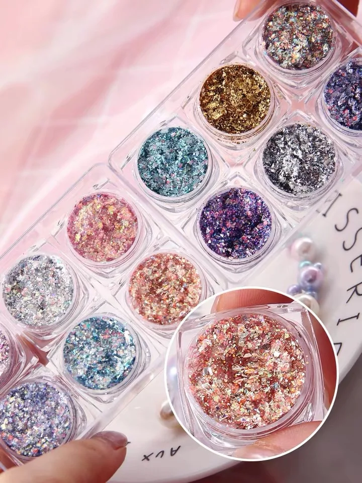 1 Набор гель с блестками тени для век макияж лицо наклейки мигающая пудра без клея