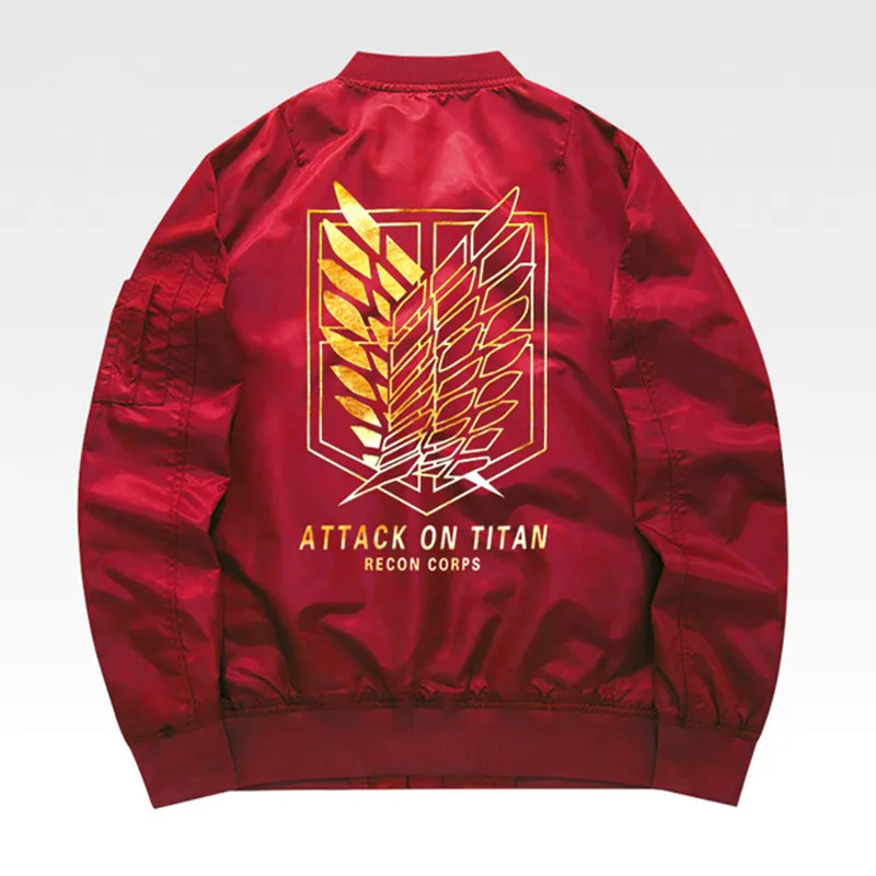 Куртка бомбер мужская из атаки на Титанов весна 112701|attack on|attack on titancosplay costume |