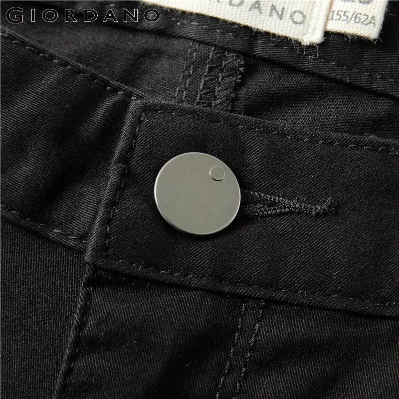Giordano женские повседневные укорочённые брюки slim fit на средней талии данная модель