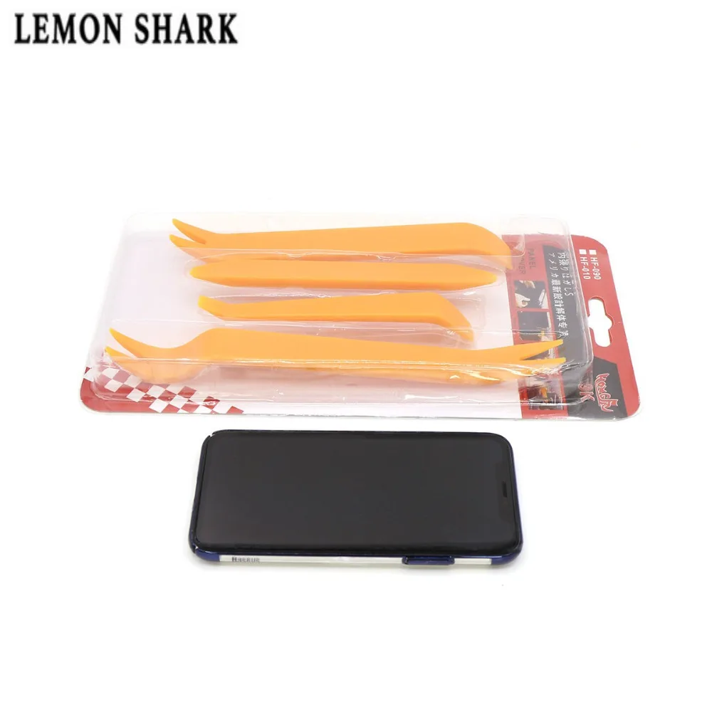 LEMON SHARK 4 шт. пластиковый инструмент для ремонта автомобиля радио дверной зажим панель отделка тире аудио Установка, удаление стереосистемы для автомобиля