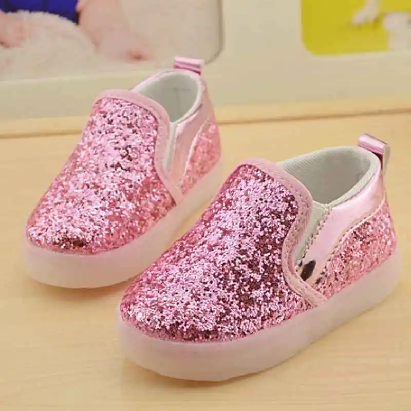 New Boys Girls Led Light Up PU Leather Children Shoes Luminous Glowing Flats Sneaker Sports Casual Running Kids Shoe Size 21-30 | Детская