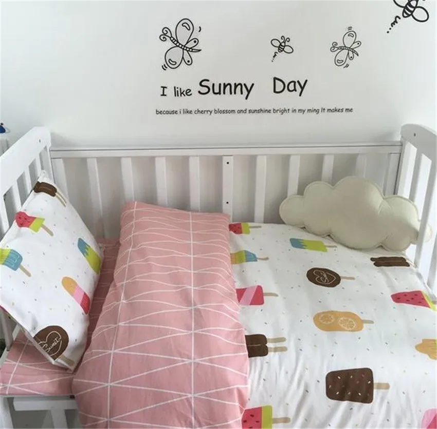 Комплект постельного белья из 3 предметов хлопковый мягкий пастырский с принтом