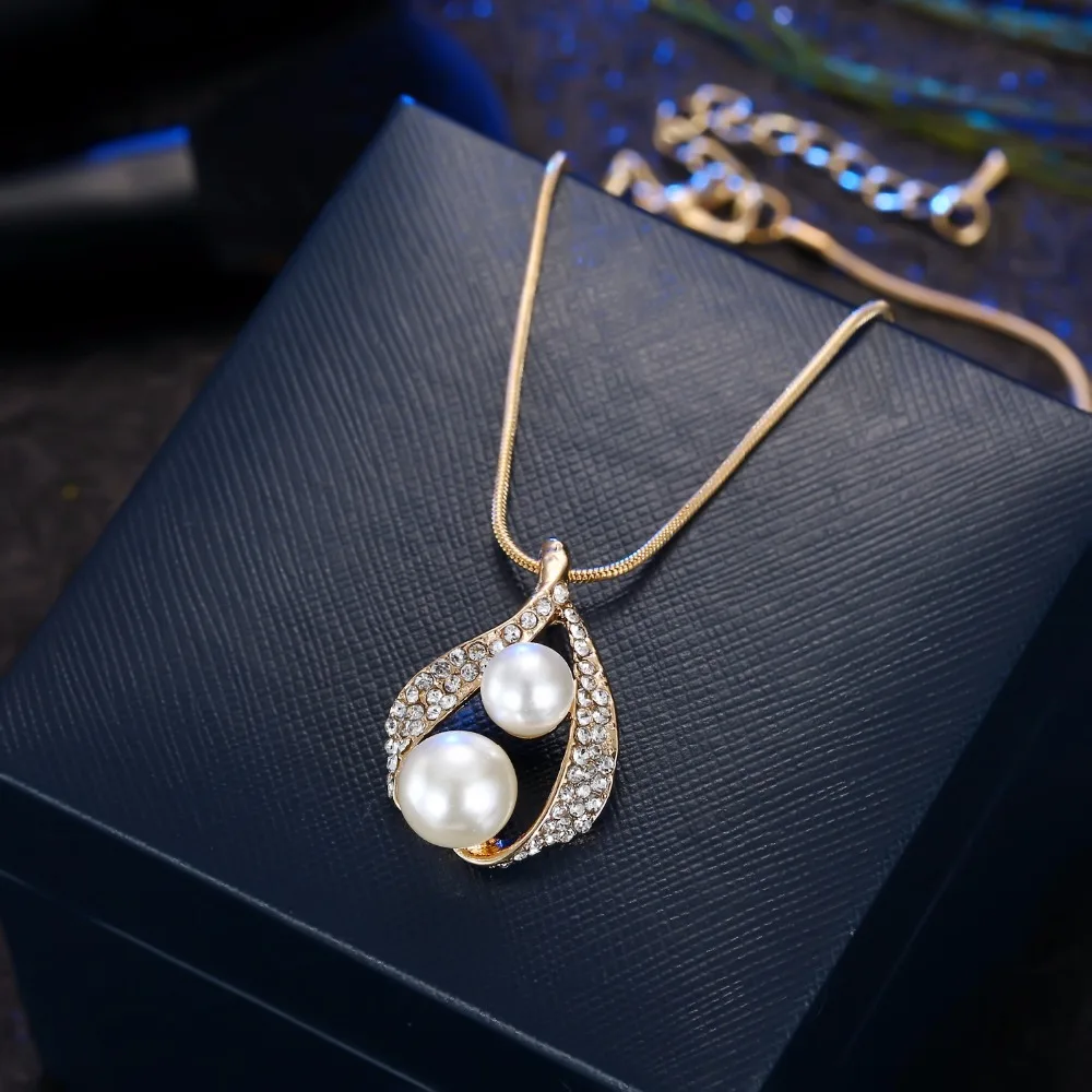 FAMSHIN 2018 Bijoux Роскошные двойные ювелирные изделия из искусственного жемчуга для