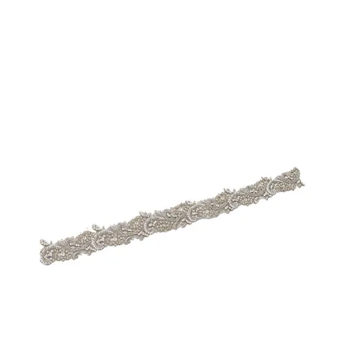 rhinestone applique TRiXY S365 Роскошные Свадебные ремни реальное изображение Удивительные Хрустальные Стразы Искрящиеся свадебные пояса свадебные аксессуары - Цвет: rhinestone applique