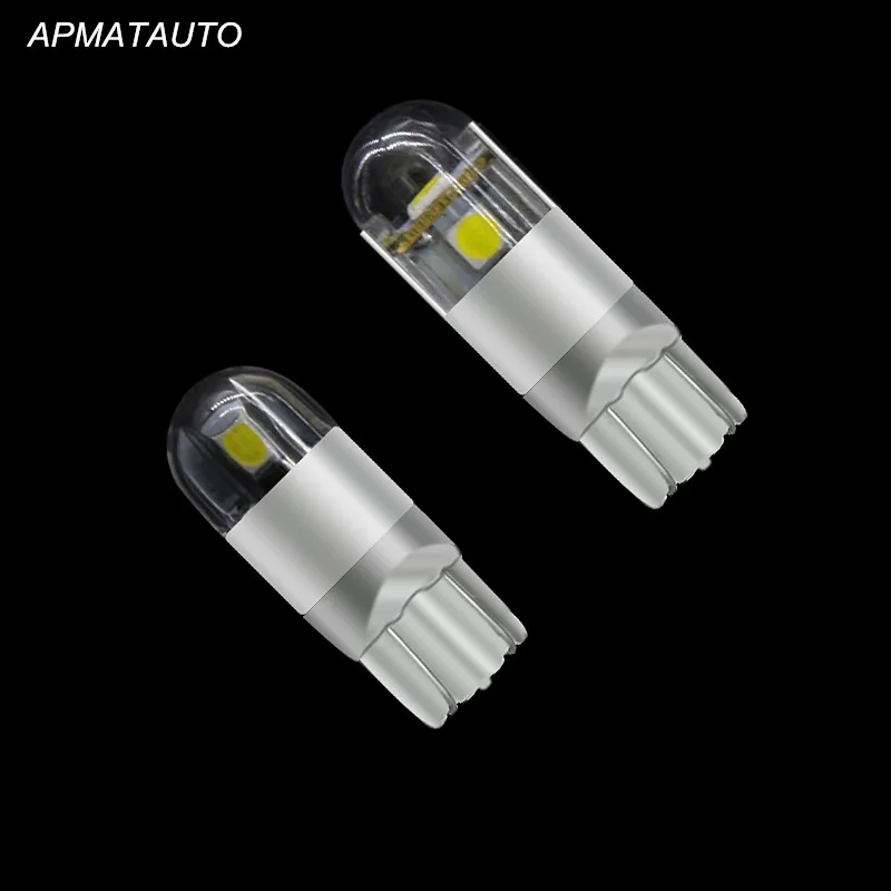 2 шт. Автомобильные светодиодные лампы T10 3 SMD для габаритных огней Samsung 12 В |