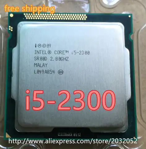 Процессор Intel Core i5 2300, 2,80 ГГц/1 Мб/6 Мб, разъем 1155, ЦПУ, i5-2300 рабочий 100%