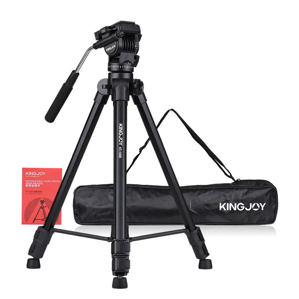 Kingjoy VT-1500 166 см/5 4 фута штатив для видеокамеры с панорамной амортизирующей