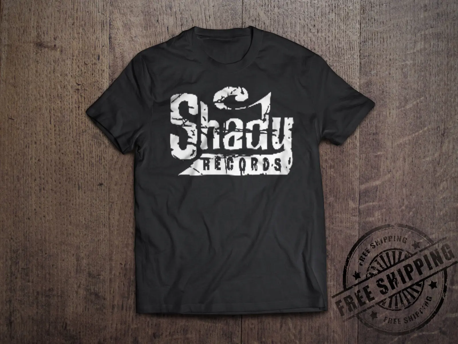 Shady Records логотип майка хип хоп Rap Slim Эминем Детройт Revival мс|Мужские футболки| |