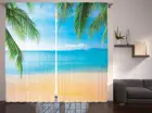Декоративные шторы с изображением пляжа, экзотическая Лагуна, песок, морской, Океанский рай, оконные шторы для гостиной, спальни