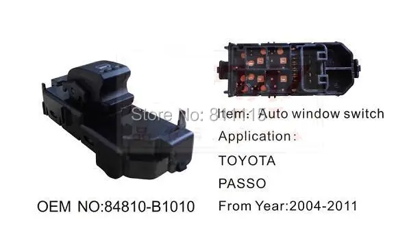 Регулятор стеклоподъемника 84820-B1010 для TOYOTA PASSO 2004-2011 выключатель Главная Кнопка