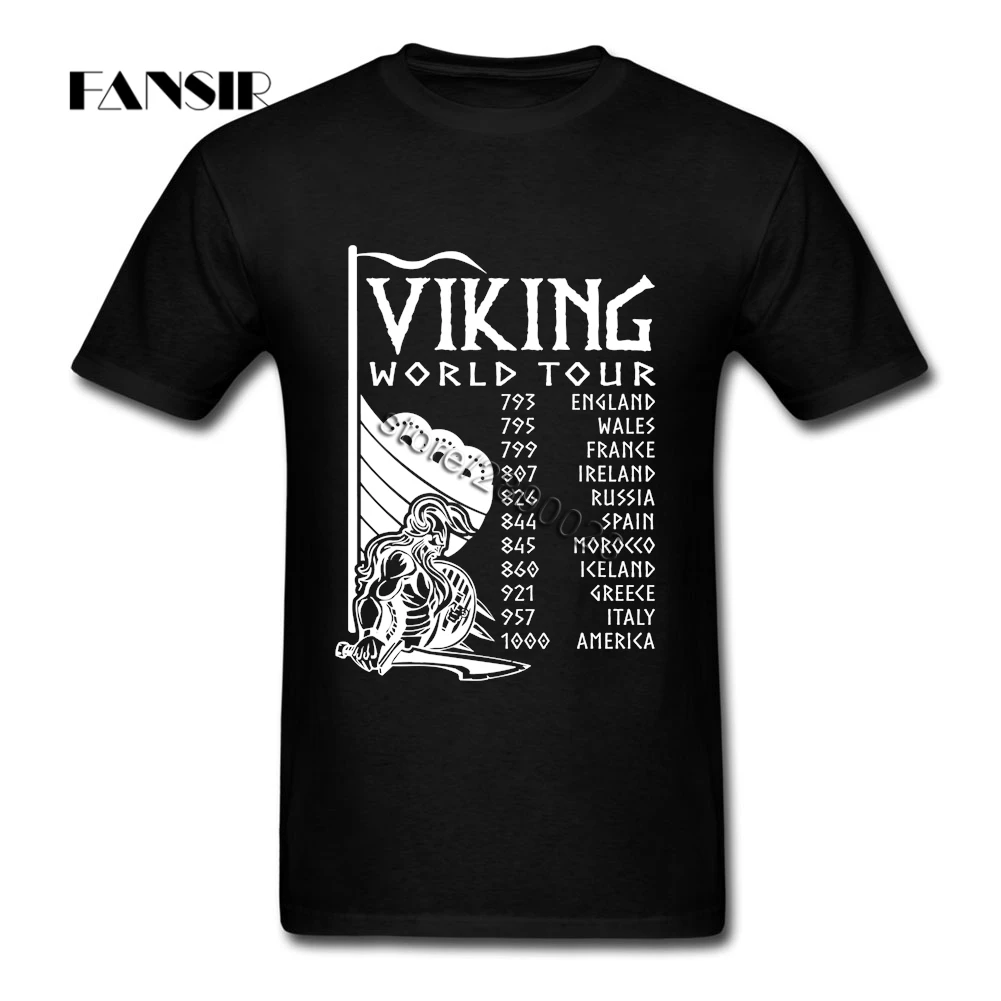 Модная мужская футболка Vikings Мужская хлопковая на заказ с коротким рукавом