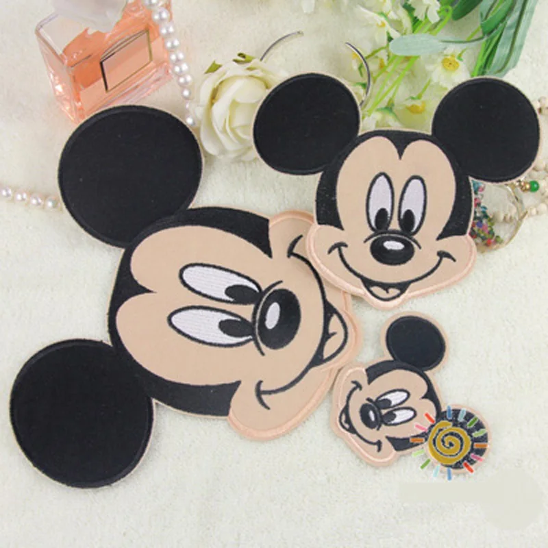2016 NEW Cloth Paste Mickey &amp Minnie Patches Clothes Decoration Stickers DIY Cartoon Family Fitted With Plastic Accessories | Дом и сад