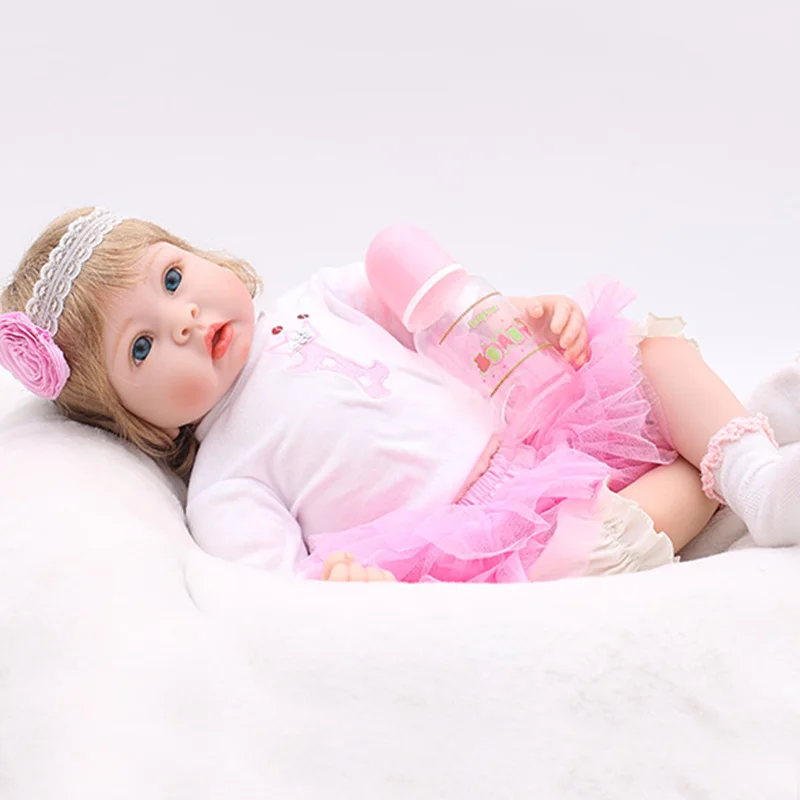 22 &quotкуклы reborn Baby мягкие силиконовые куклы с розовым Кроликом плюшевые real born realista
