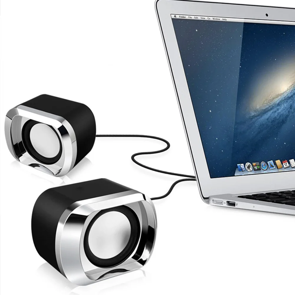 Высокое качество проводной двойной стерео ноутбук колонки USB питание с басами