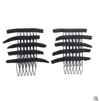 1000pcs/lot 6/7 Tooth Black Hair Extension Clips Wig Accessories Mesh Hat Clip Net Cap Comb Hair Care/styling HA461