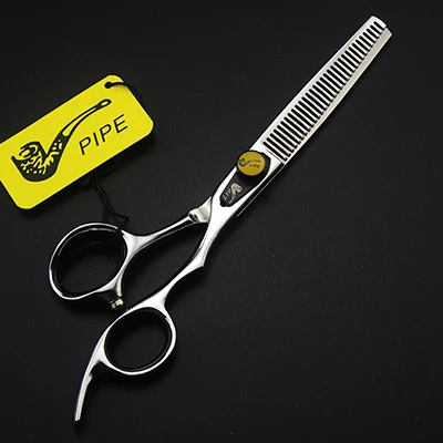 Thinning Scissor Трубы 6 дюймов ПЭТ прямо истончение ножницы Стрижка Парикмахерская Стиль груммер поставщик профессиональный инструмент - Цвет: Thinning Scissor