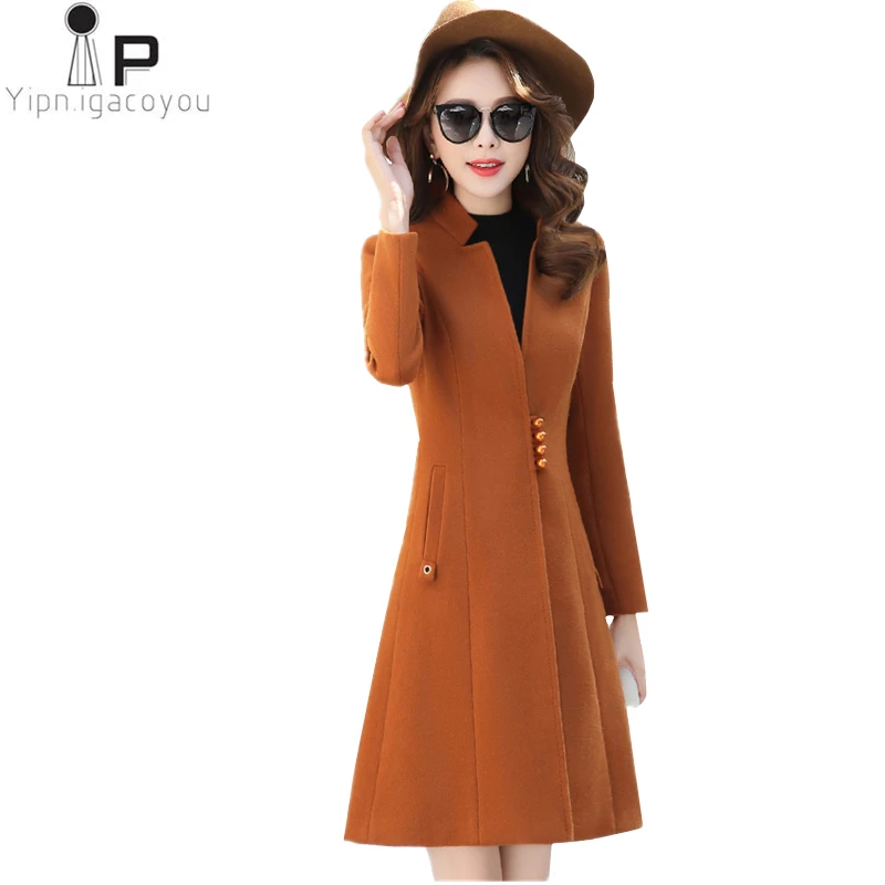 Модная женская шерстяная куртка Корейская Осенняя Новая черная и розовая