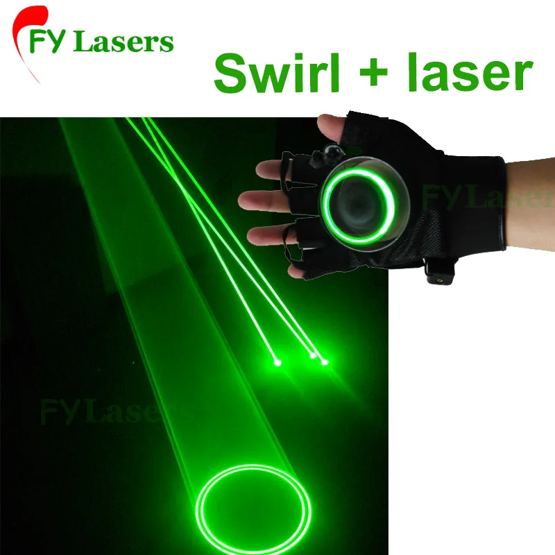 Laser vortex gloves Auto Green Rotating Vortex Laser Glove for Dance Party DJ Club 532nm