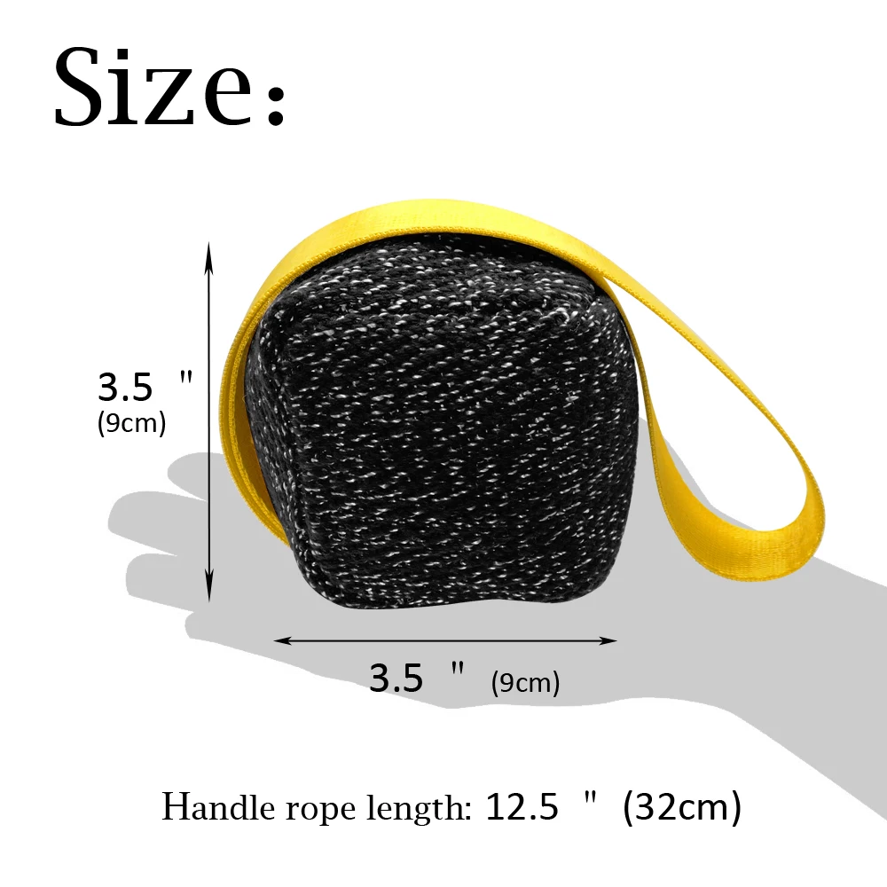 Interactive Dog Ball Toy Large Dogs Bite Training Tugs Pillow Nylon Rope Handle Pet Chewing Ball Toys For K9 Agility Equipment