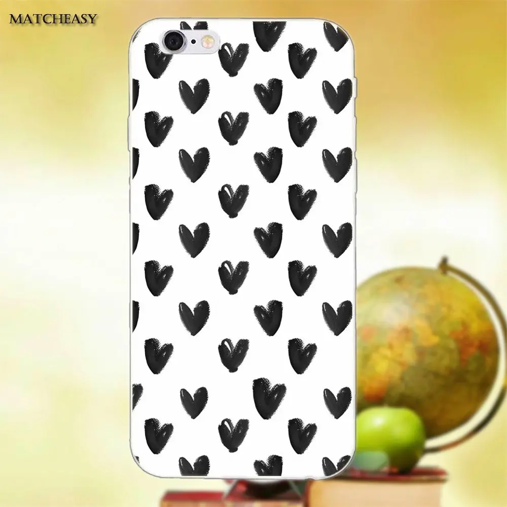 Для Apple iPhone X XS Max XR 4 4S 5 5C SE 6 6S 7 8 Plus Мягкие ТПУ чехлы любящее сердце узор женский