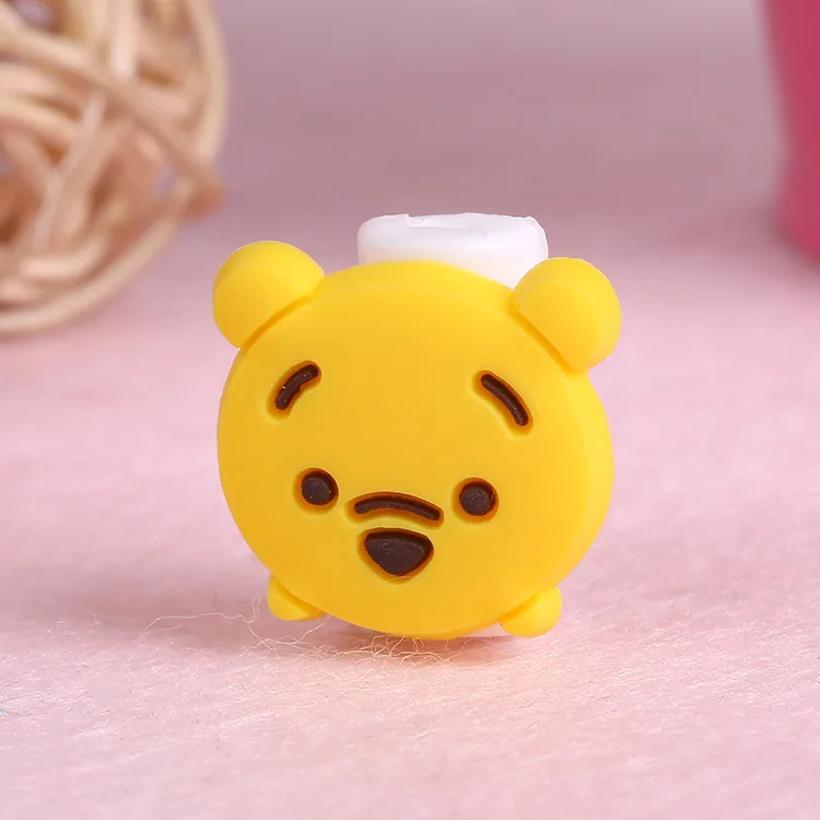 100 шт./лот, мультяшный USB кабель для зарядки и передачи данных, защитный шнур, защита для зарядки, для iphone, USB кабель, защита