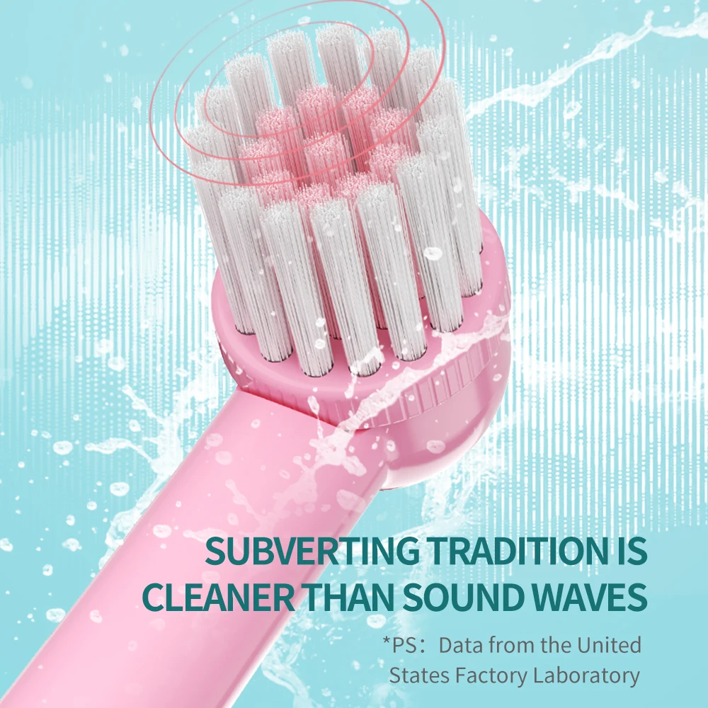 Электрическая зубная щетка с зарядкой от USB вращающаяся детская таймером для