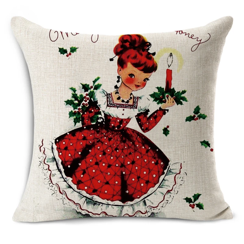 Чехол для подушки в стиле Санта-Клауса